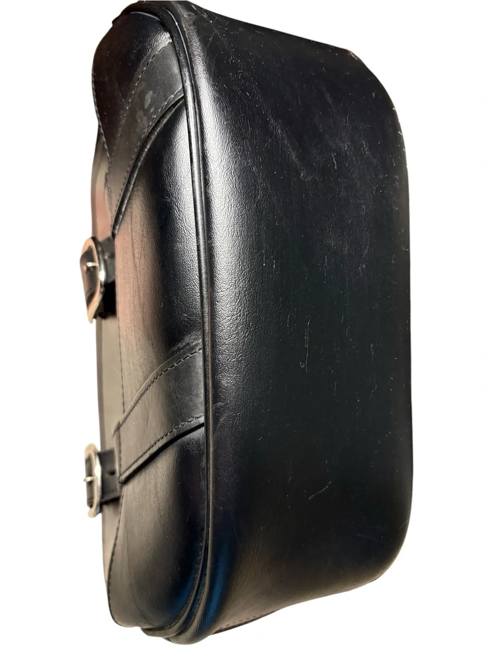 Saddlemen Large Drifter Slant Plain Black Leather Motorcycle Saddlebags